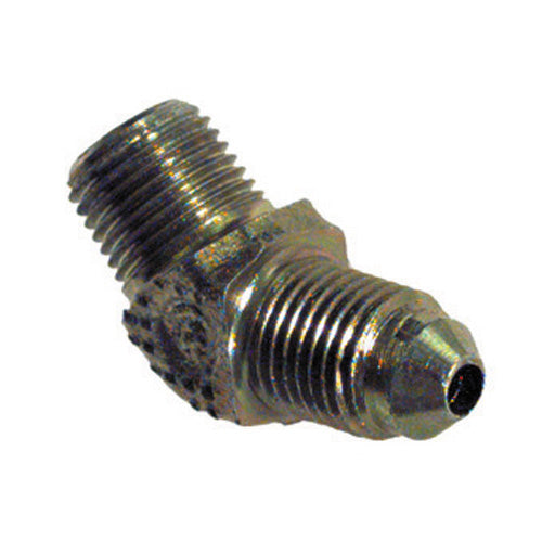 1/8 Inch x 1/8 Inch 10000 psi Zinc Plated Yellow Dichromate Carbon Steel Male Pipe To Male Jic 45 Degree Jic 37 Degree Adapter