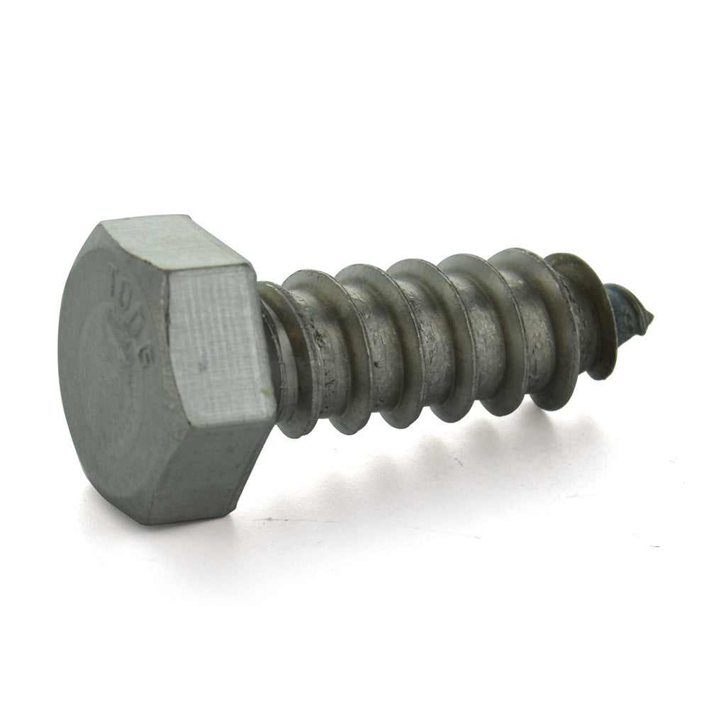 1/4-10 x 4 Inch Plain 18-8 (A2) Stainless Steel Hex Head Lag Screw
