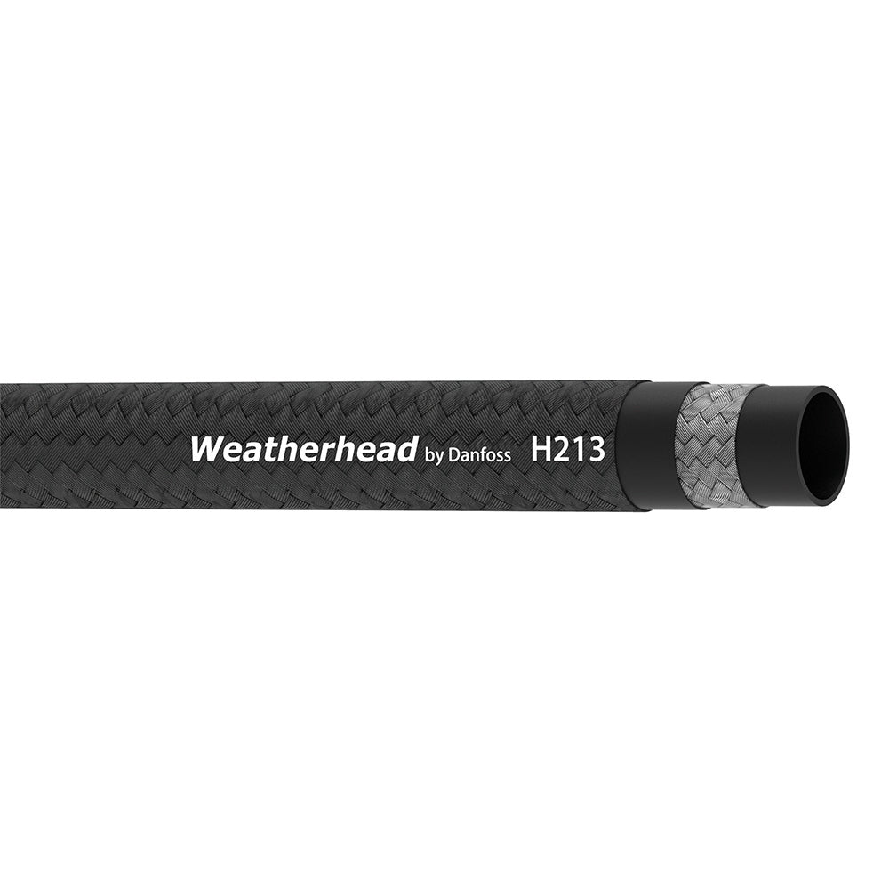 5/8 Inch Id x 61/64 Inch Od Black With Green Stripe Fiber Braid Cover Truck Hose - Sold Per Foot