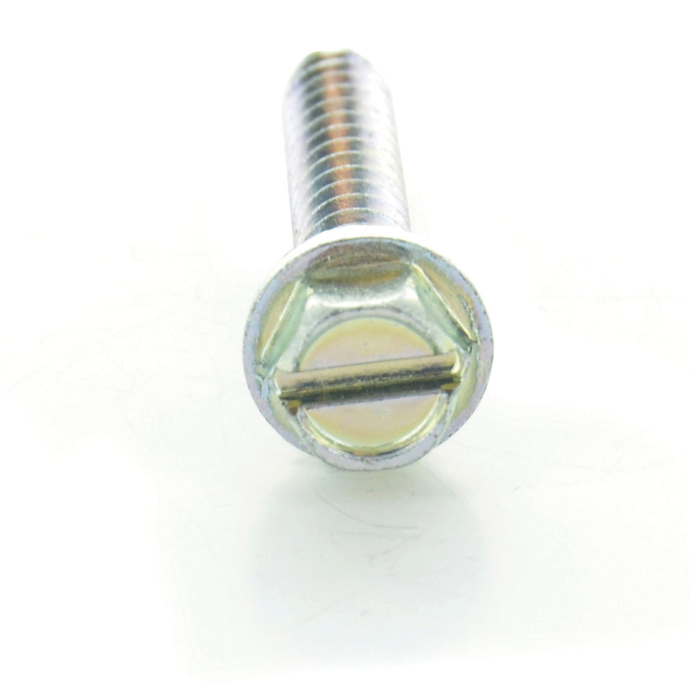 1/4-14 x 3/4 Inch Slotted Hex Washer Head Drilpt Crimptite Zinc