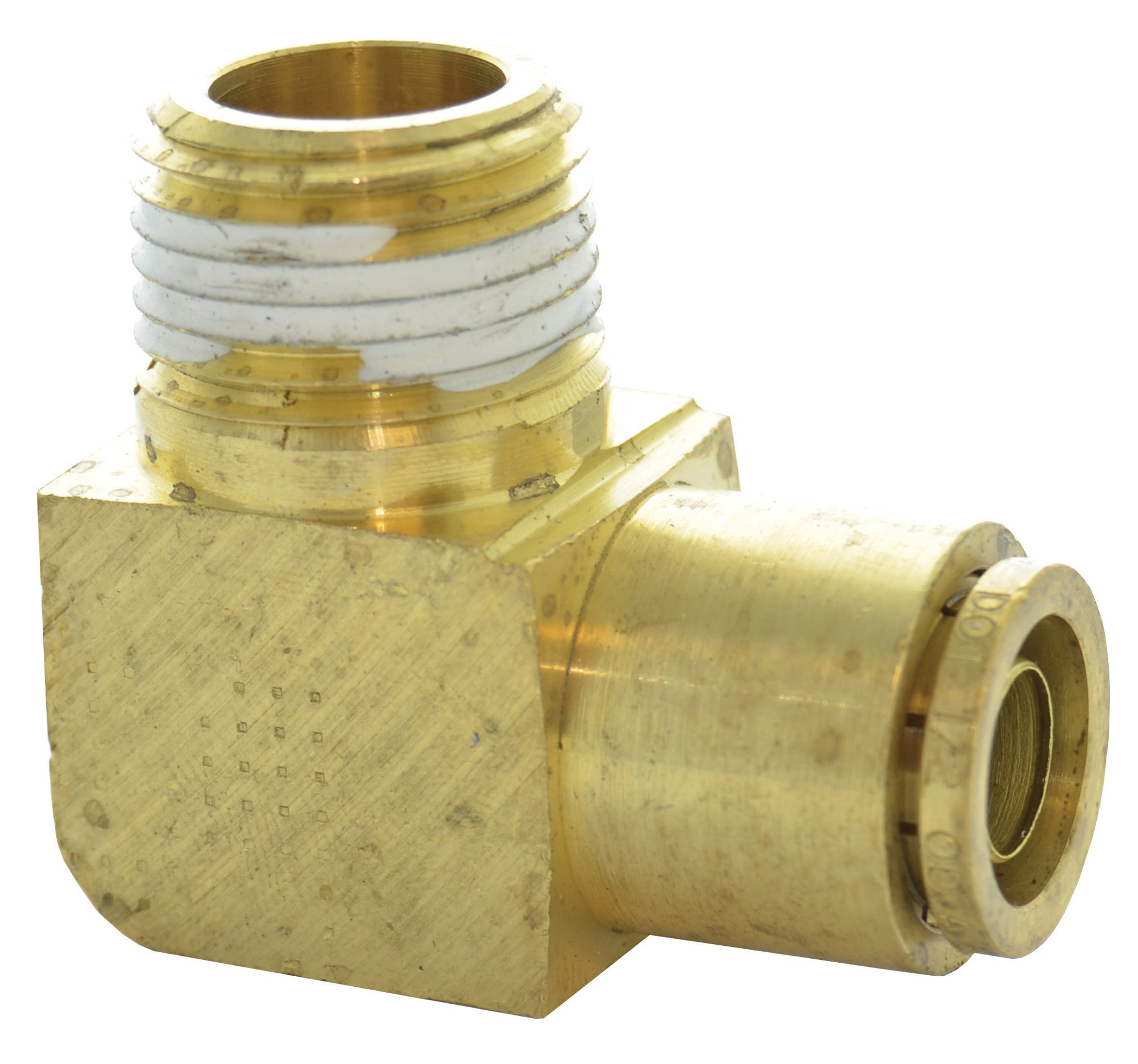 1/2 Tube  x 1/2 Inch Brass 90 Degree Male Elbow Push On Air Brake Connector