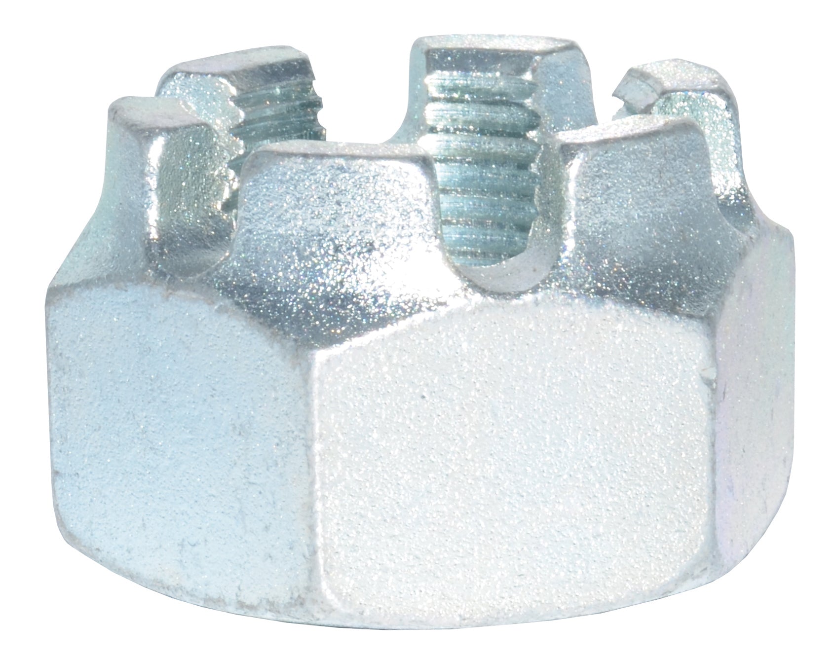 M12 x 1.25 Fine Zinc Plated Low Carbon Steel Hex Castle Nut