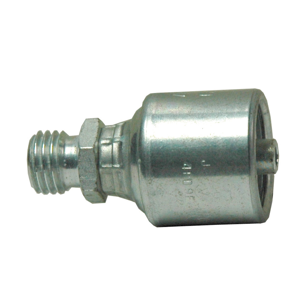 #12 x 3/8 Inch x 12 mm Male DIN 24 Degree Cone - Light Series Tuffcoat Lead Free MegaCrimp Coupling