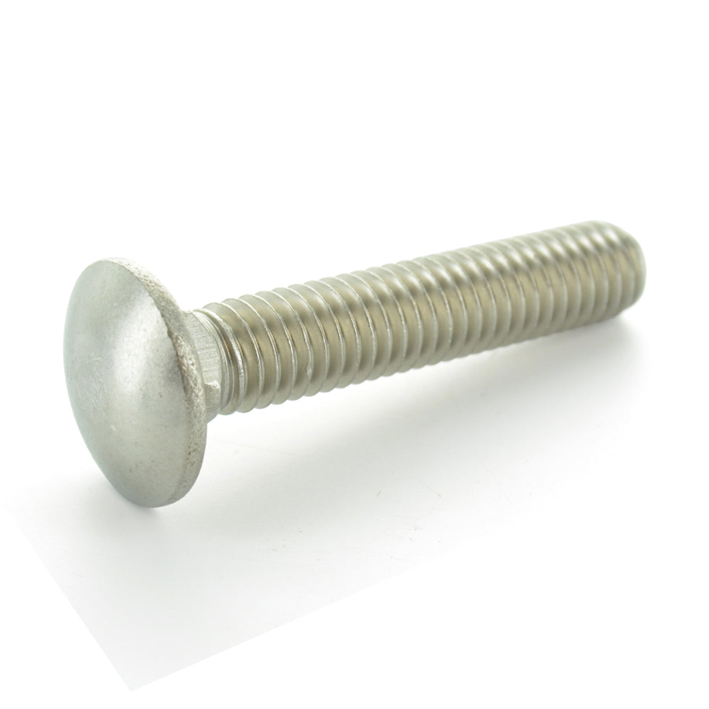 1/4-20 x 3-1/2 Inch Coarse Plain 18-8 Stainless Steel Round Head Carriage Bolt