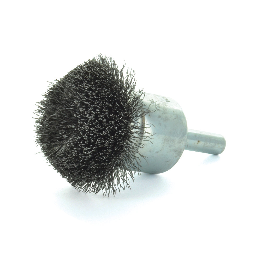 1-3/4 Inch x .0118 Inch x 1/4 Inch Stem Carbon Steel Crimped Wired Cup Brush