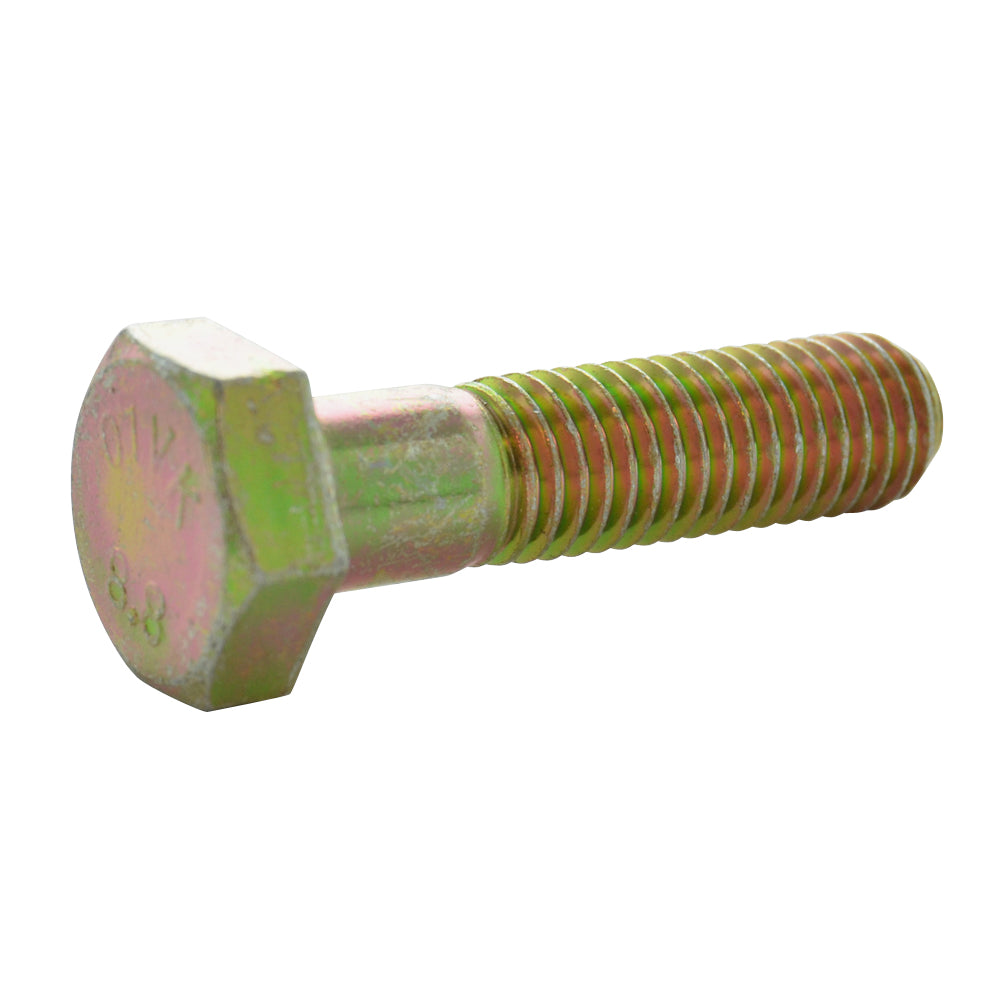 M18 x 2.5 x 130 mm Coarse Class 8.8 Yellow Zinc Steel Hex Head Cap Screw