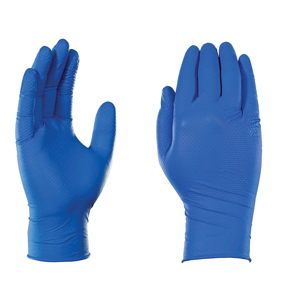 Ammex Gloveworks HD Royal Blue Medium Nitrile Gloves