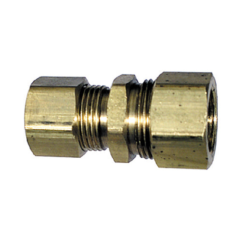 3/8 Inch x 1/4 Inch Brass Compression Tube Reducing Union