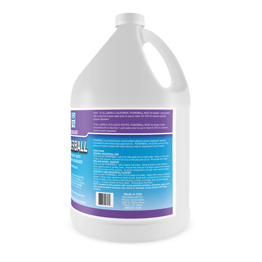 Fastserv Powerball Extra Heavy-Duty Alkaline Degreaser - 1 Gallon - Bottle