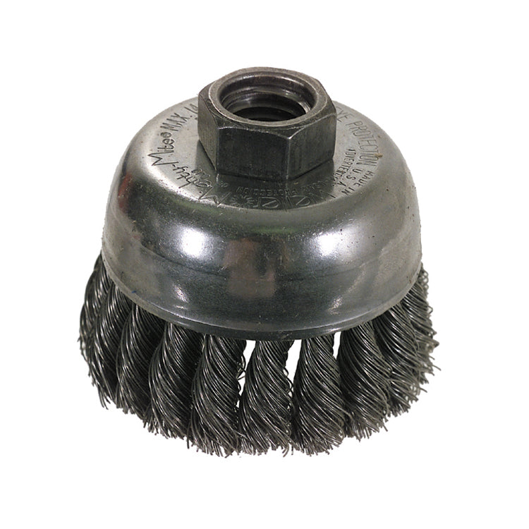 4 Inch x 0.023 x 5/8-11 Steel Combi Twist Knotted Cup Brush