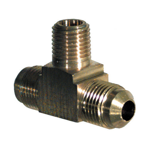 3/8 Inch x 1/2 Inch Brass SAE 45 Degree Flare Tube Male Branch Tee