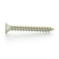 #6 x 1 Inch Plain 18-8 (A2) Stainless Steel Flat - Countersunk Head Type-Ab Self-Tapping Sheet Metal Screw