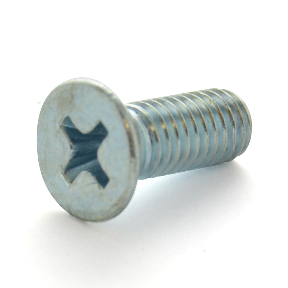 #10-32 x 5/8 Inch Fine Zinc Plated Steel #2 Phillips Drive Flat Countersunk Head Machine Screw