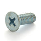 #10-32 x 3/8 Inch Fine Zinc Plated Steel #2 Phillips Drive Flat Countersunk Head Machine Screw