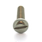 #10-24 x 3/4 Inch Coarse Plain 18-8 (A2) Stainless Steel Slotted Drive Round Head Machine Screw