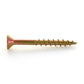 #8 x 1-1/2 Inch Yellow Zinc Plated Steel Slotted/Phillips Flat Head Wood Screw