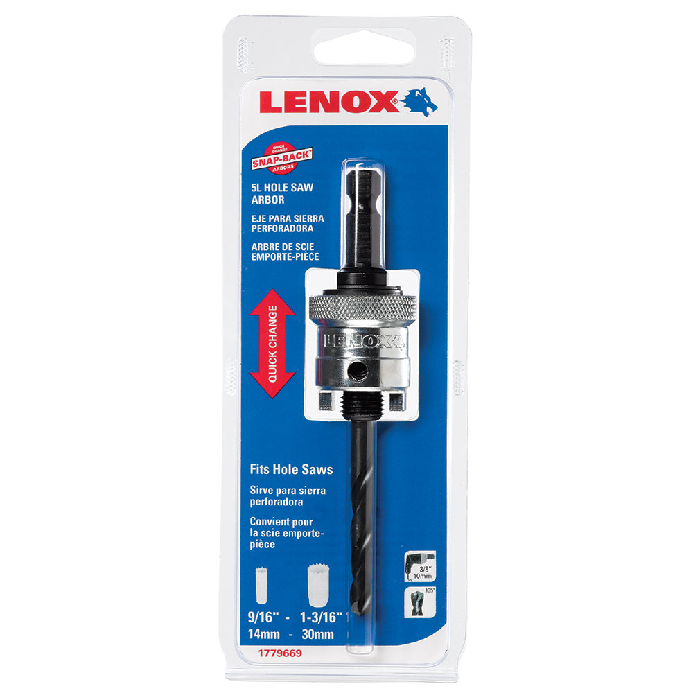 Snap Back™ Hole Saw Arbor- 5L