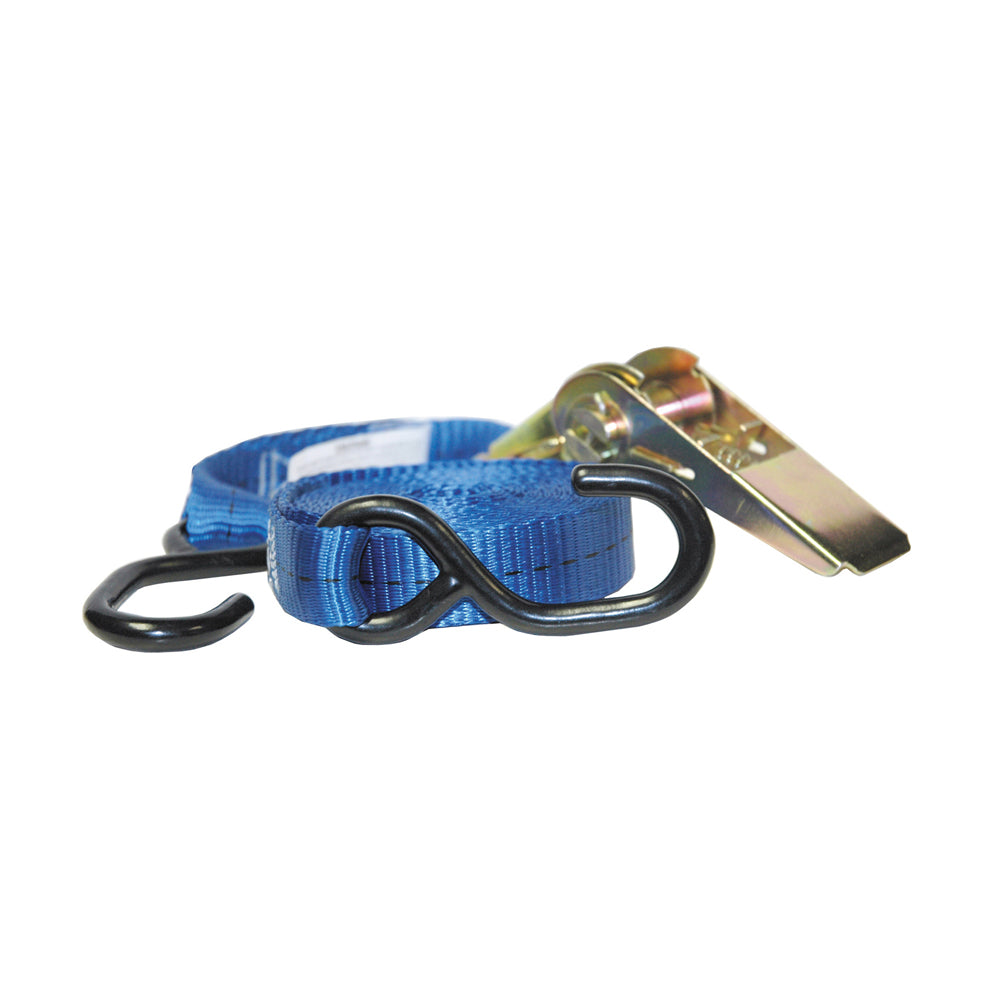 1 Inch x 12 Foot Ratchet Strap With Vinyl Coated "S" Hook