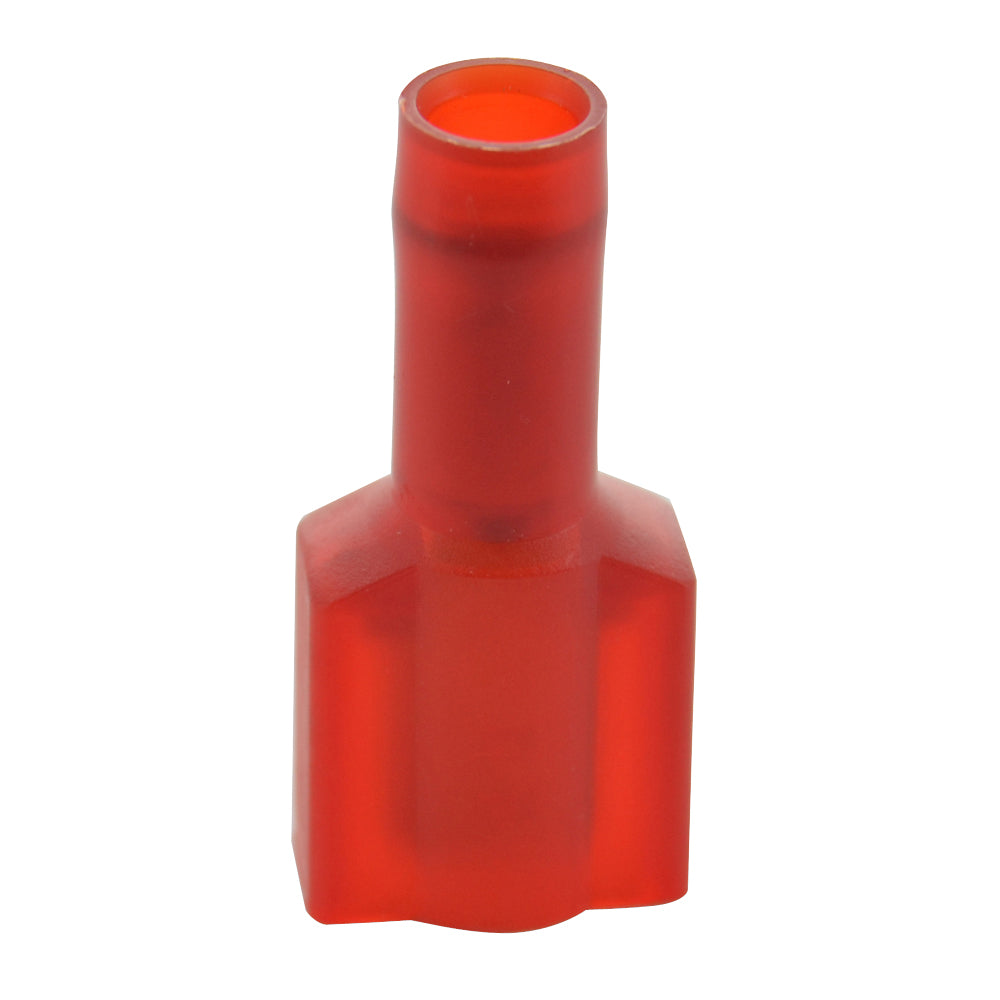 22-18 Gauge Male Quick Disconnect 1/4" Tab Ultra-Tuff Fully Insulated Nylon Red