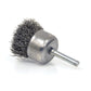 1-1/4 Inch x 0.014 Inch x 1/4 Inch Stem Mounted Carbon Steel Crimped Wired Cup Brush