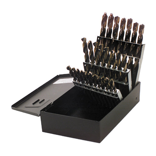26 Piece Amber Gold High Molybdenum Tool Steel Letter Size Drill Set With Metal Index