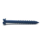 3/16 Inch x 2-1/4 Inch Slotted Hex Head Concrete Screw Anchor Blue Ceramic Coated Carbon Steel