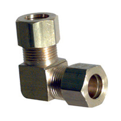 1/8 Inch Brass 90 Degree Compression Tube Union Elbow