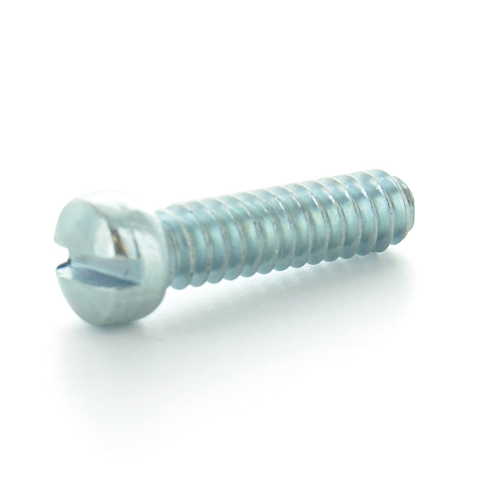 #8-32 x 1 Inch Coarse Zinc Plated Steel Slotted Drive Fillister Head Machine Screw