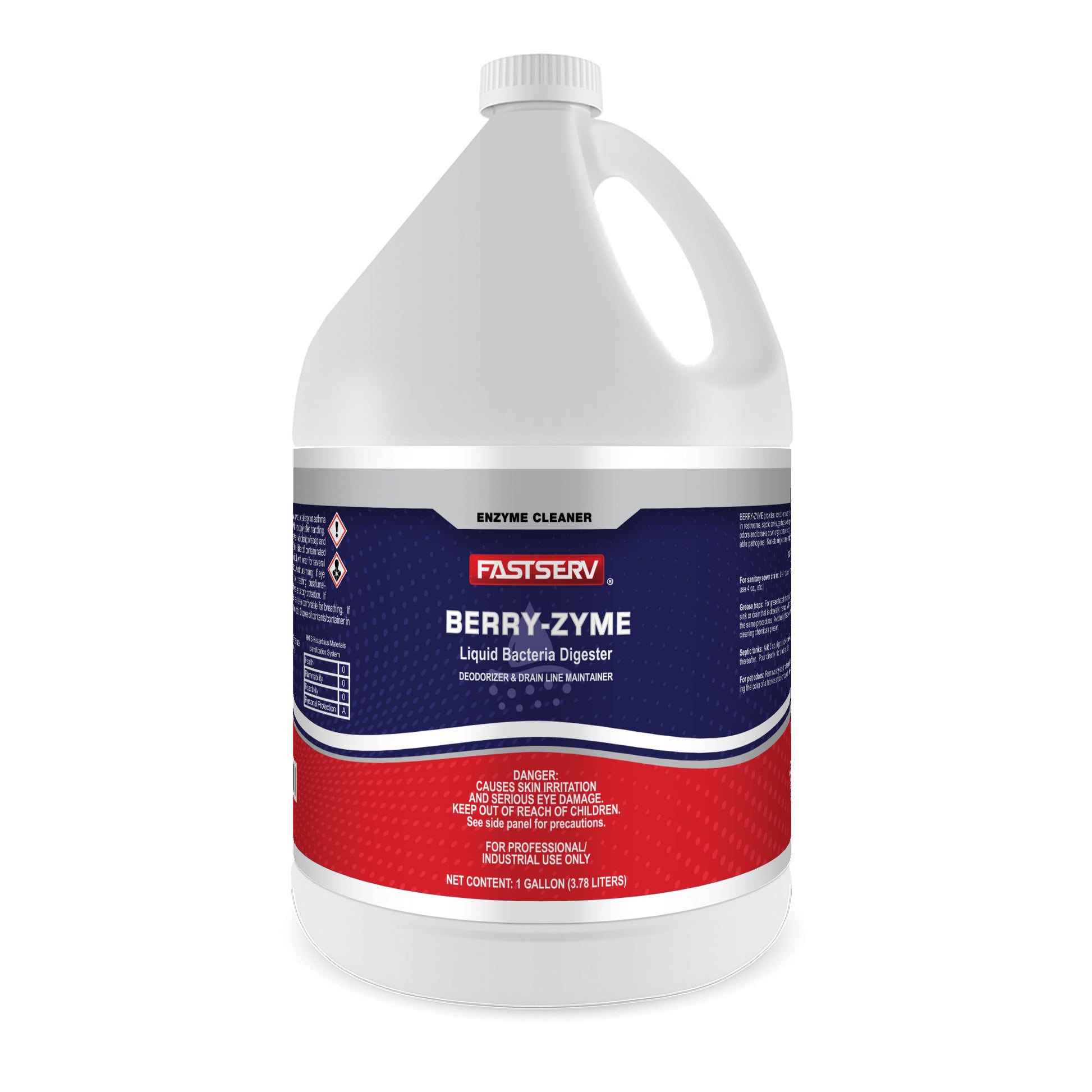 Fastserv Berry-Zyme Liquid Bacteria Deodorizer & Drain Maintainer - 1 Gallon