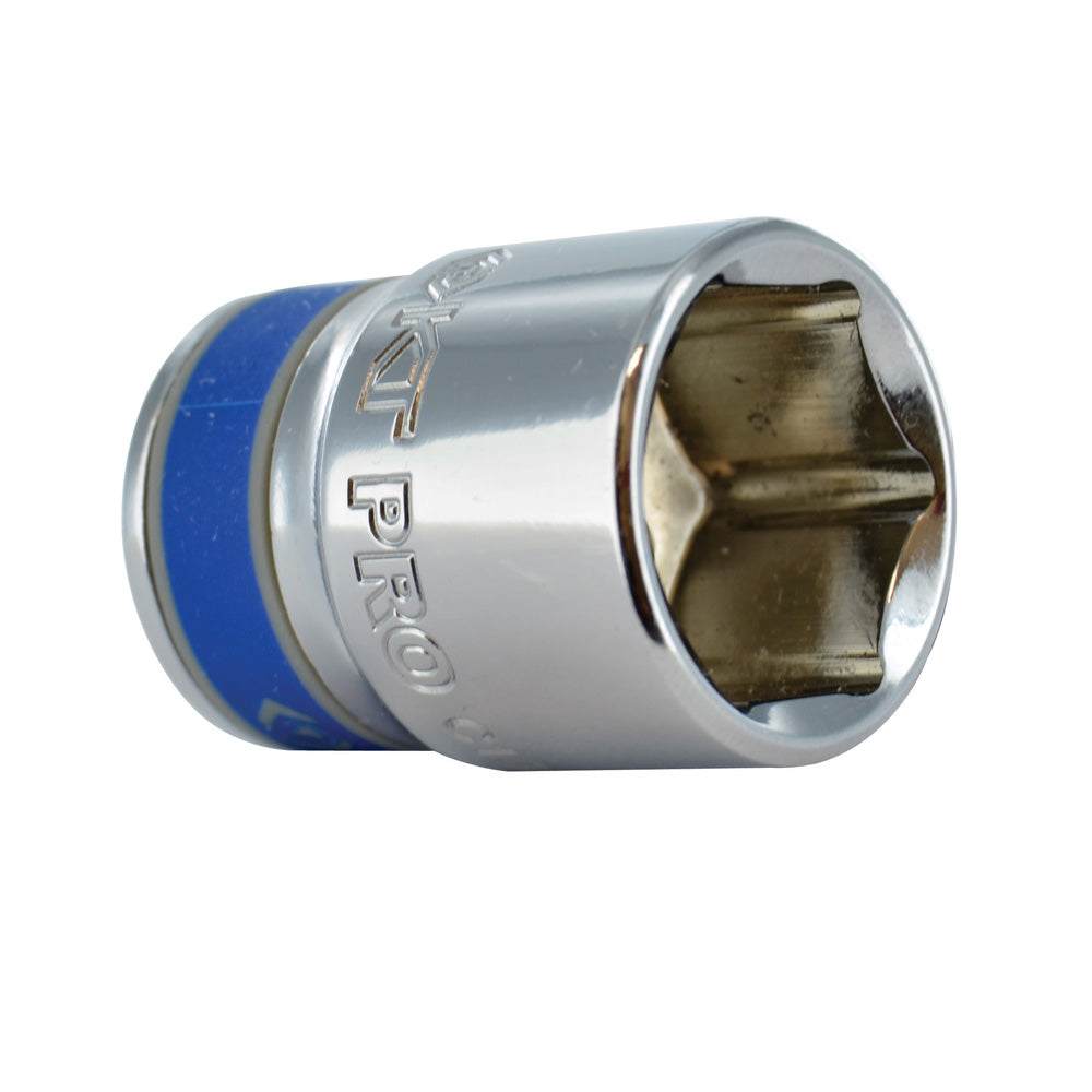 M17 x 3/8 Inch Metric Chrome Vanadium Alloy Steel 6 Point Socket