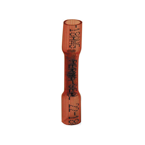 22-18 Gauge Butt Connector Crimp Heat Shrink Insulated Red