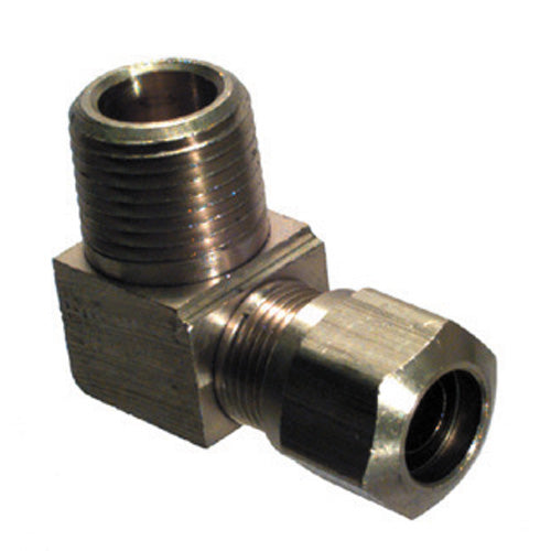 1/4 Tube x 3/8 Inch Brass 90 Degree Male Elbow D.O.T Air Brake Fitting