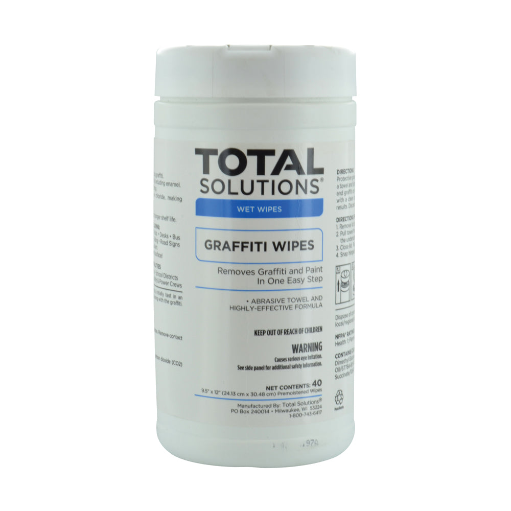 Total Solutions Graffiti Wipes Pre-Moistened Towels - 40 Count - Bucket
