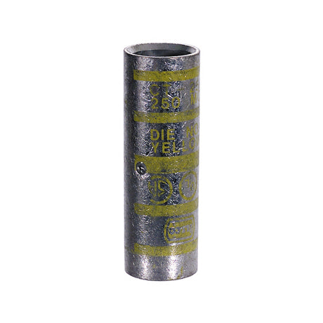 6 Awg Electro Tin Plated Copper Short Barrel Compression Splice