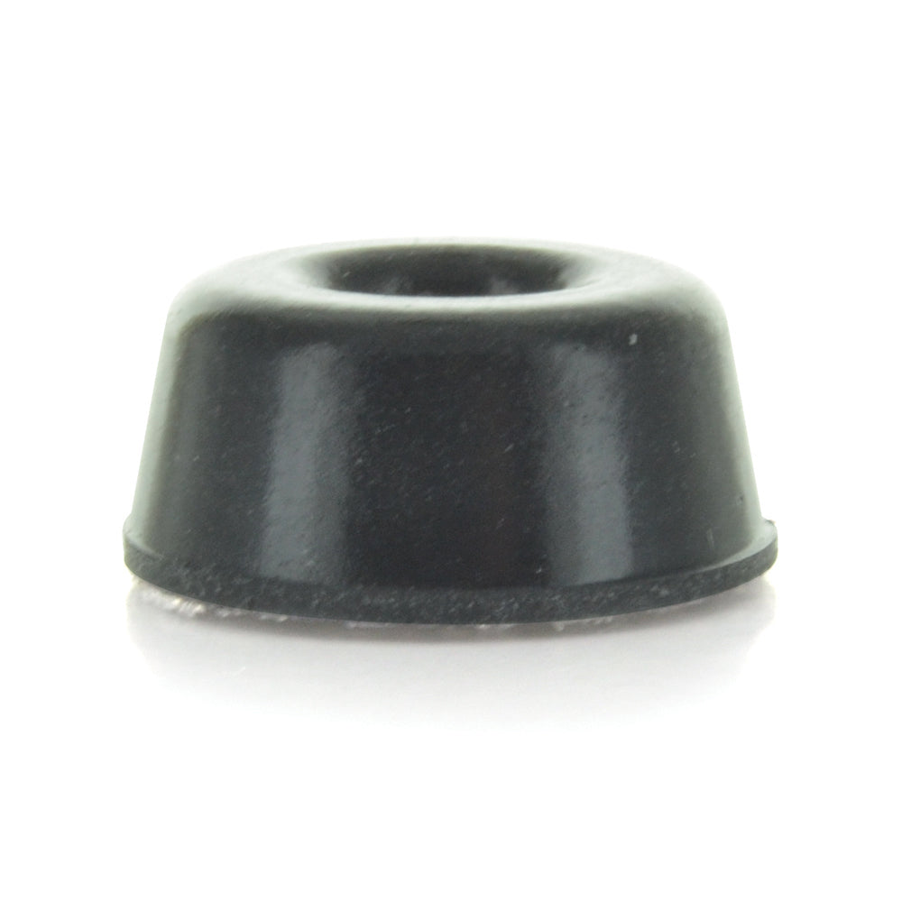 .880 Inch x .400 Inch Circular Recessed Self-Adhesive Bumper Stop Black