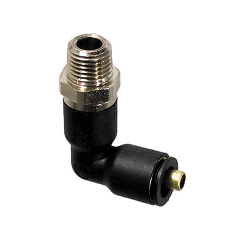 3/8 Inch x 1/2 Inch Composite/Brass Push-To-Connect D.O.T. 90-Degree Elbow Male
