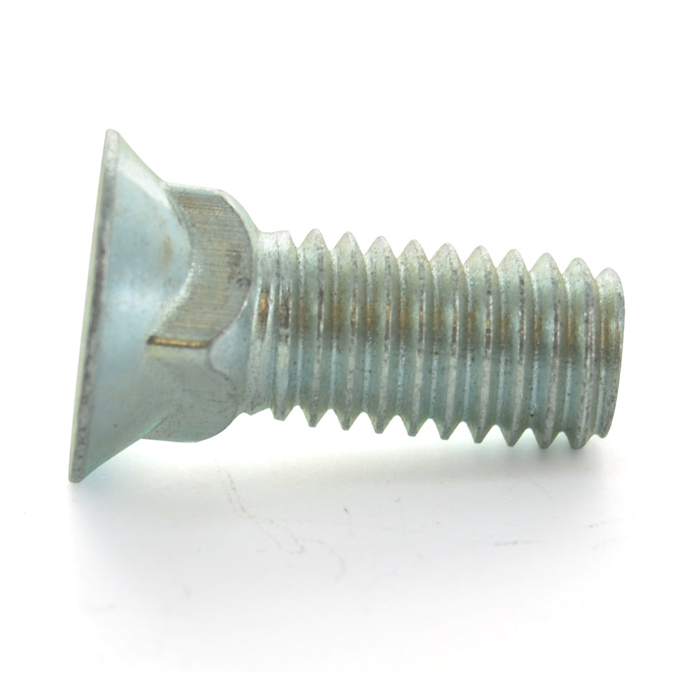 1/2-13 x 3 Inch Coarse Zinc Plated Grade 5 Flat Head Plow Bolt