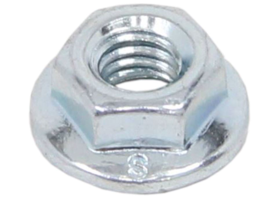 M6 x 1 Coarse Zinc Class 10 Serrated JIS Reduced Hex Flange Lock Nut