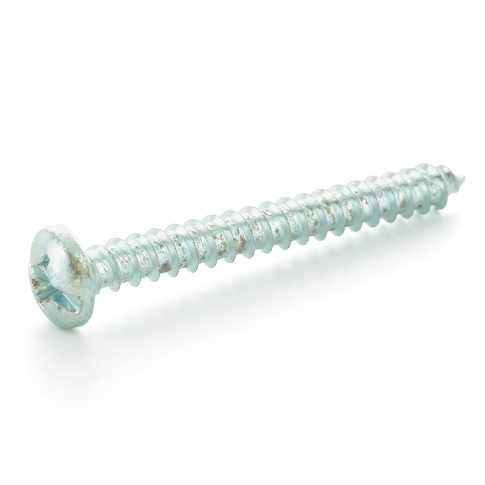 #14-14 x 2-1/2 Inch Zinc Plated Low Carbon Steel Pan Head Type-A Self-Tapping Sheet Metal Screw