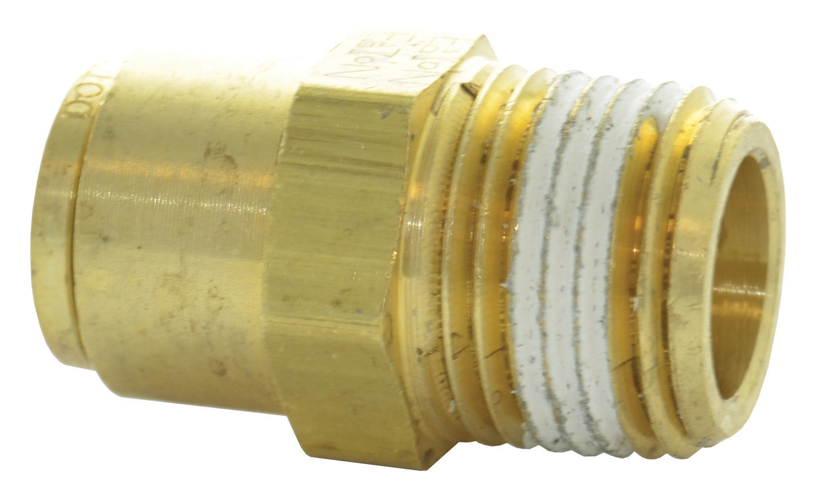1/2 Tube  x 1/2 Inch Brass Male Push On Air Brake Connector