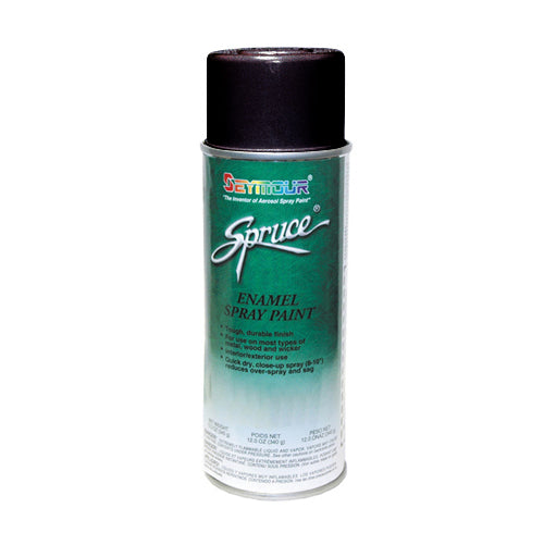 Seymour Spruce Flat Primer Aerosol Black - 12 oz