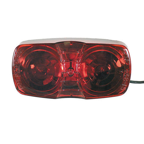 Replacement Lens For Rectangular Two Bulb Clearance Marker Red