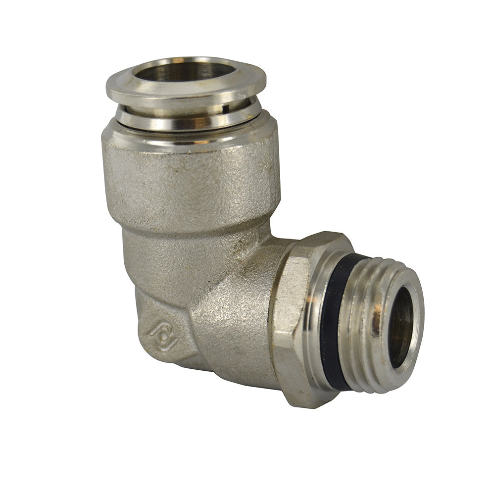 M6 Tube x 1/4 Inch Pipe Male Swivel Elbow - Universal Thread