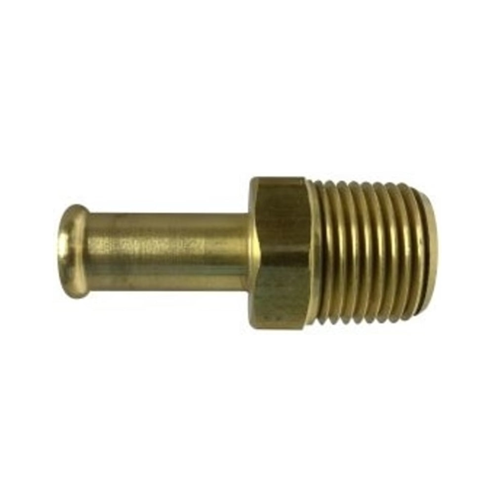 3/8 Inch x 1/4 Inch Male Pipe Brass Fuel Hose Fitting - Single Barb
