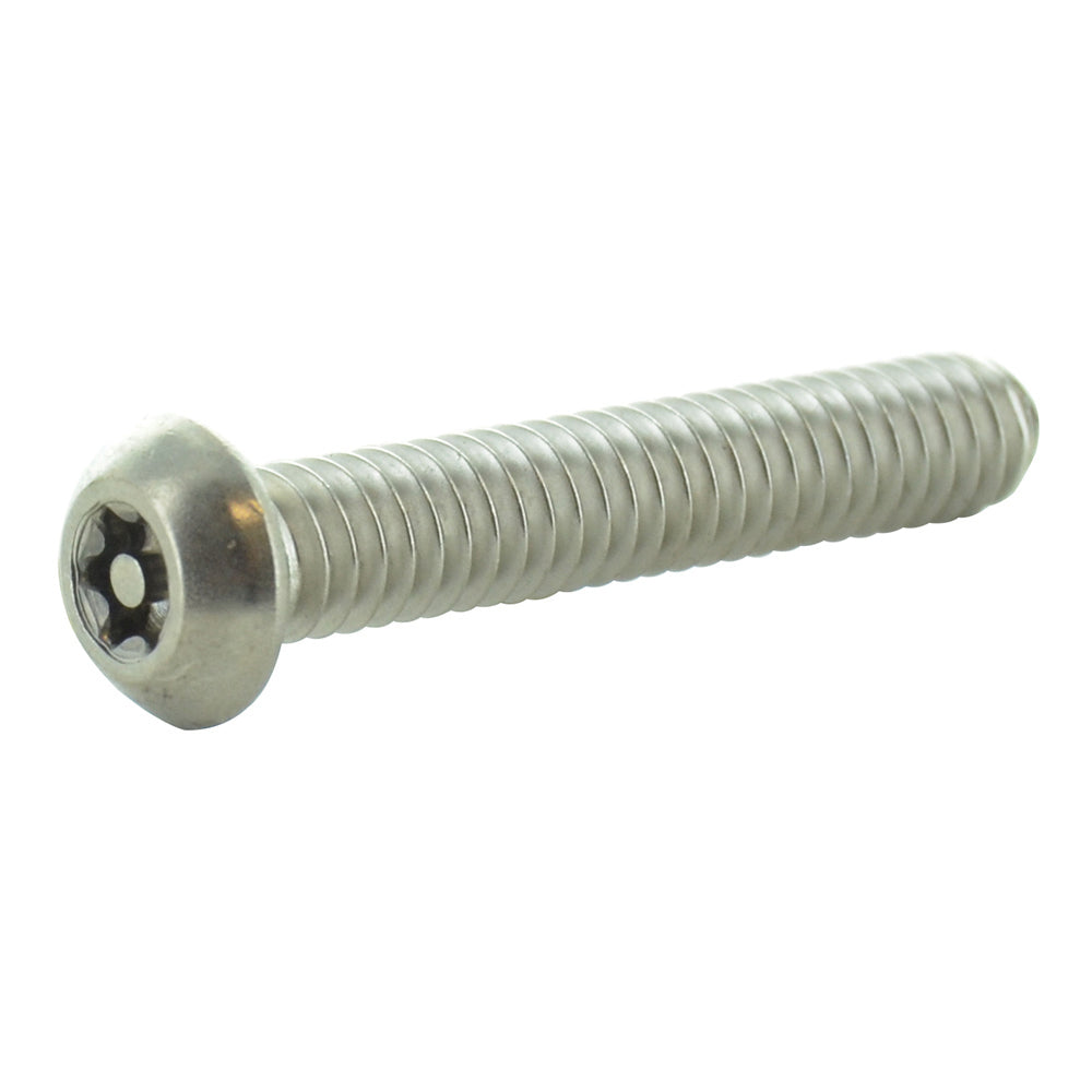 1/4-20 x 1-1/2 Inch Stainless Steel Torx Pin Button Head Tamper Resistant Machine Screw