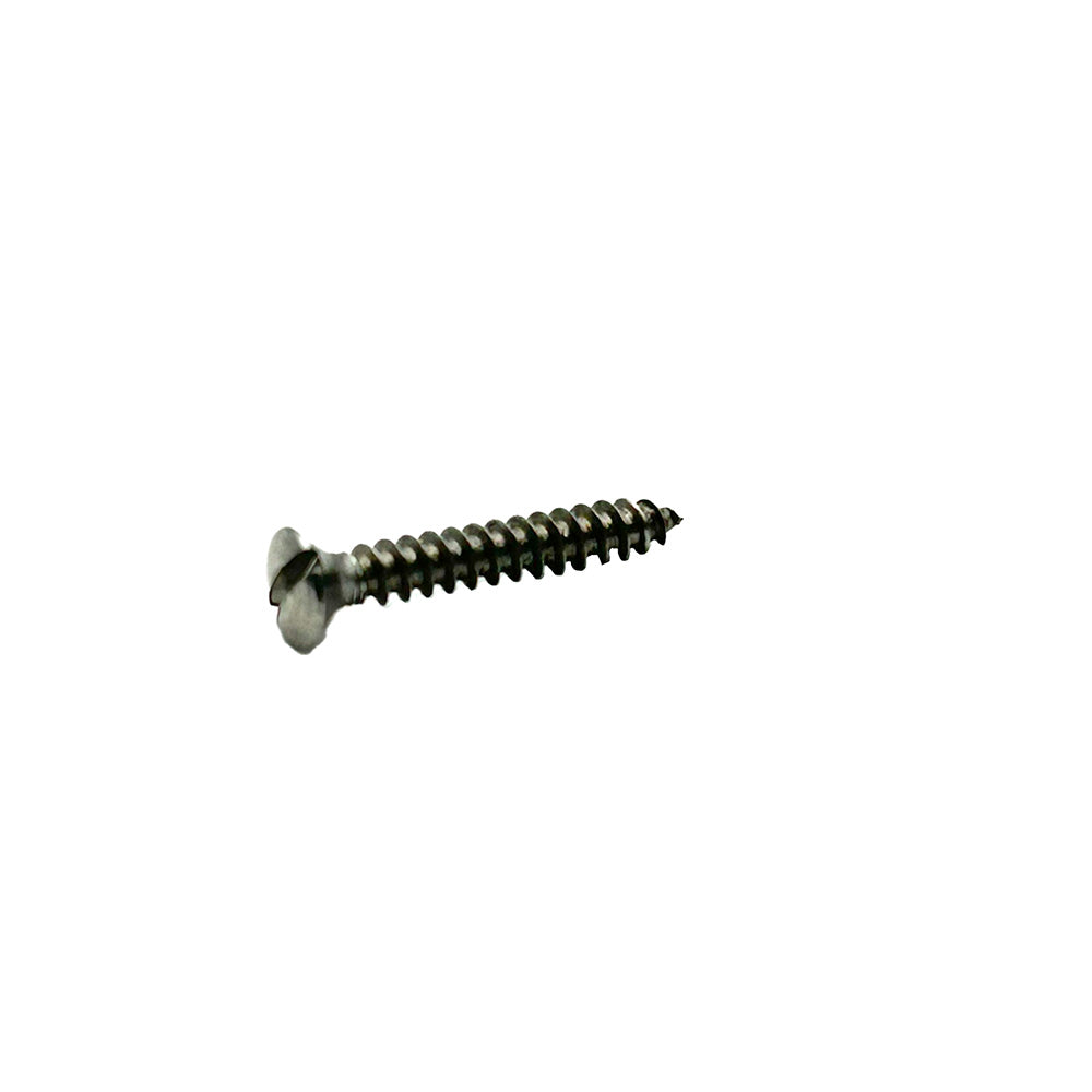 #6 x 3/4 Inch Plain 18-8 (A2) Stainless Steel Oval Slotted Type-A Self-Tapping Sheet Metal Screw