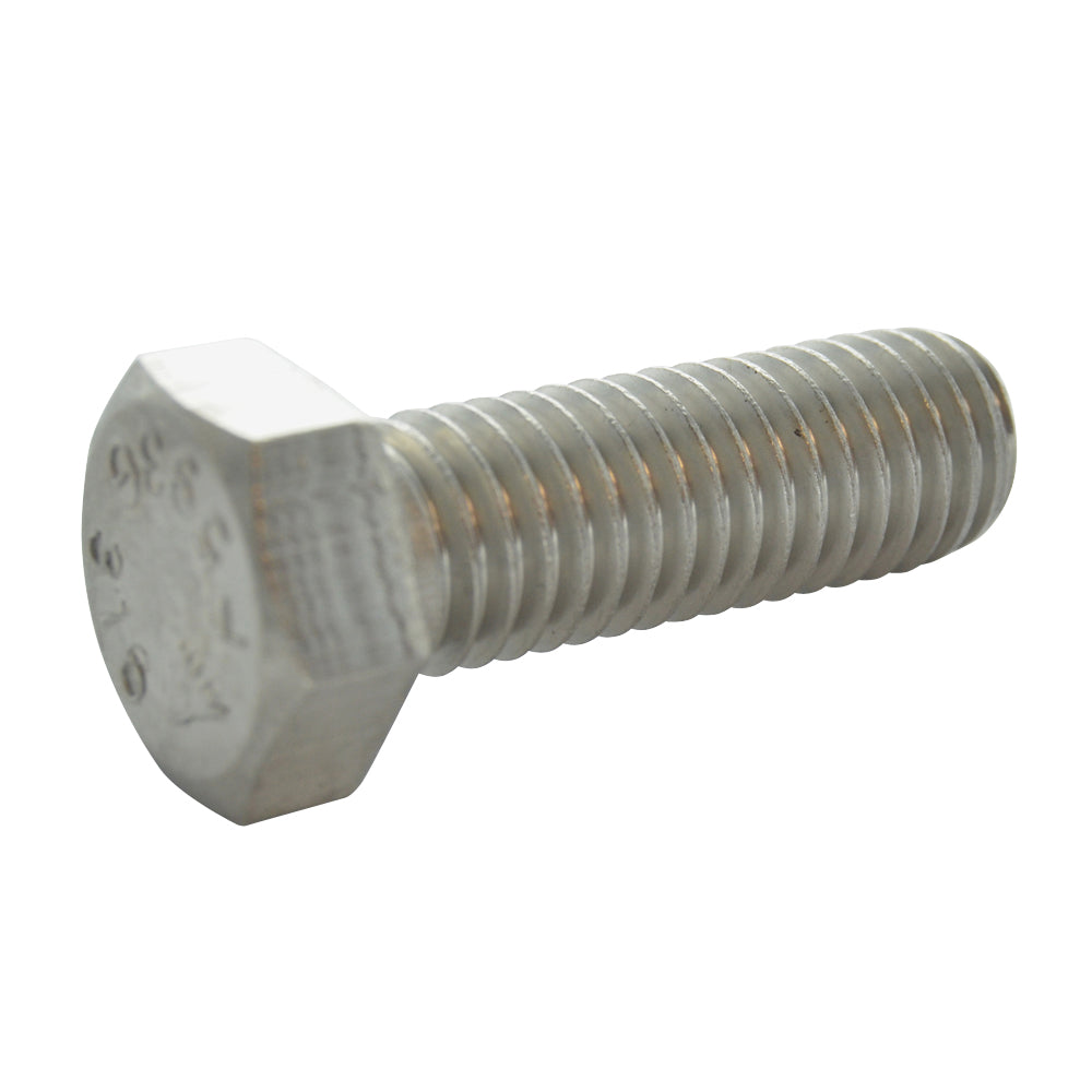 3/8-16 x 1/2 Inch Coarse Plain 316 Stainless Steel Hex Head Cap Screw