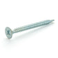 #6 x 1-5/8 Inch #2 Point #2 Phillips Drive Bugle Head Zinc Plated Steel Drywall Self-Drilling Tek Screw