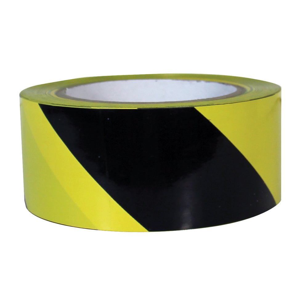 4 Inch x 36 yd Black/Yellow Pvc Safety Striped Marking Tape