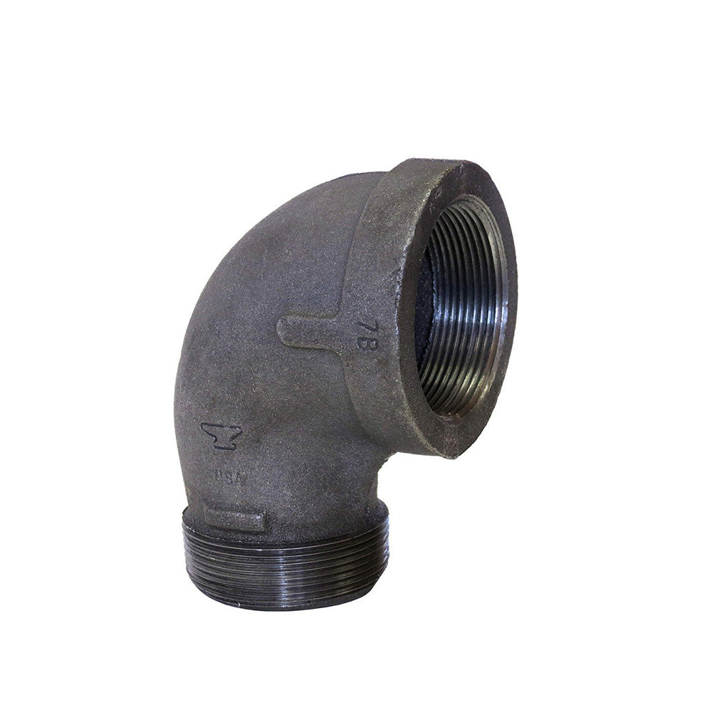 2" Schedule 40  Female NPT X Male NPT Galvanized Welded Malleable Iron 90 Degree Street Elbow USA